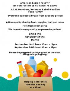 2024 September 14&28 Food Pantry