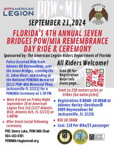 2024 Florida's 4th Annual Seven Bridges POW/MIA Remembrance Day Ride & Ceremony